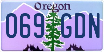 OR license plate 069GDN