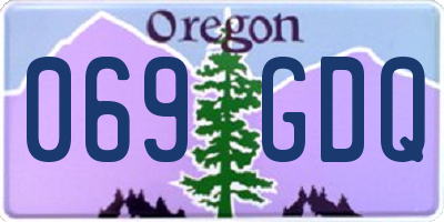 OR license plate 069GDQ