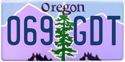 OR license plate 069GDT