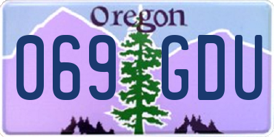 OR license plate 069GDU