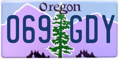 OR license plate 069GDY