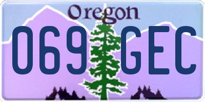 OR license plate 069GEC