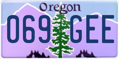 OR license plate 069GEE