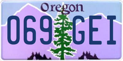 OR license plate 069GEI