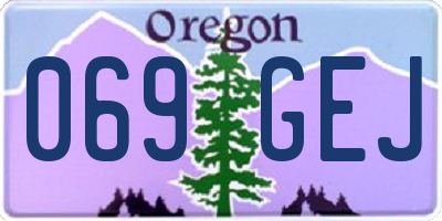 OR license plate 069GEJ