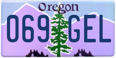 OR license plate 069GEL