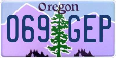 OR license plate 069GEP