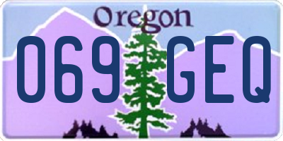 OR license plate 069GEQ