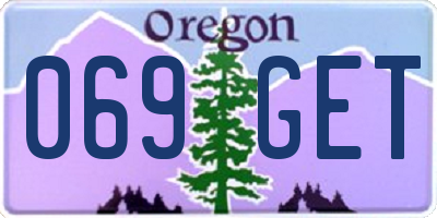 OR license plate 069GET