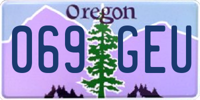 OR license plate 069GEU