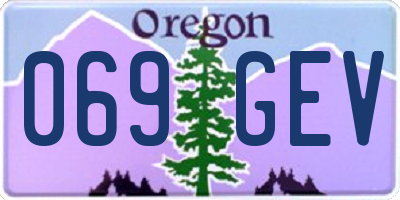 OR license plate 069GEV