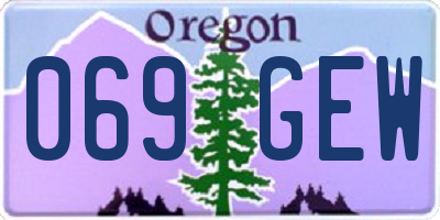 OR license plate 069GEW