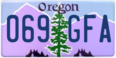 OR license plate 069GFA