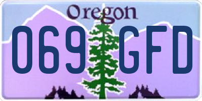 OR license plate 069GFD