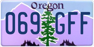 OR license plate 069GFF