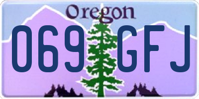 OR license plate 069GFJ