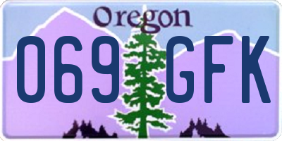 OR license plate 069GFK