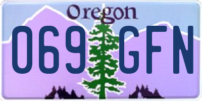 OR license plate 069GFN