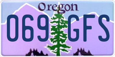 OR license plate 069GFS