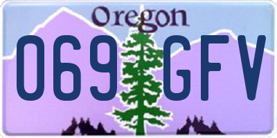OR license plate 069GFV