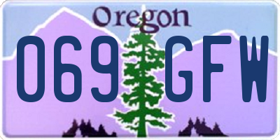 OR license plate 069GFW