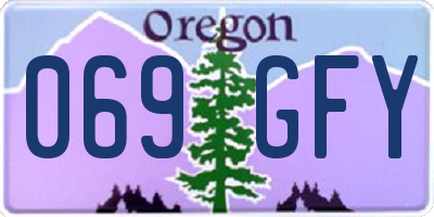 OR license plate 069GFY