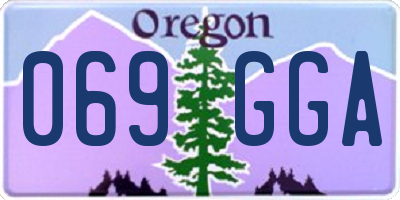 OR license plate 069GGA