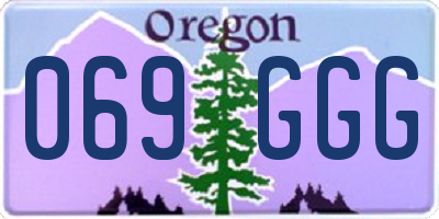 OR license plate 069GGG