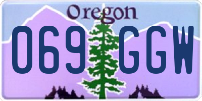 OR license plate 069GGW