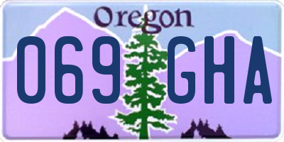 OR license plate 069GHA
