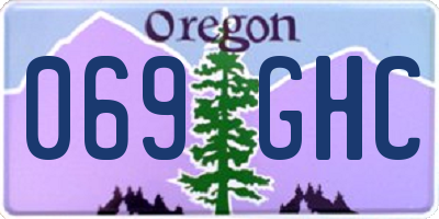 OR license plate 069GHC