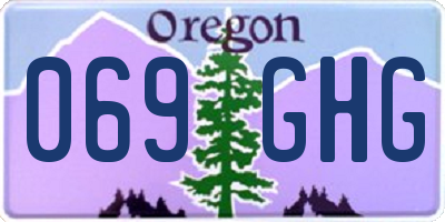 OR license plate 069GHG