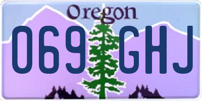 OR license plate 069GHJ