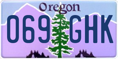 OR license plate 069GHK