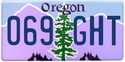 OR license plate 069GHT