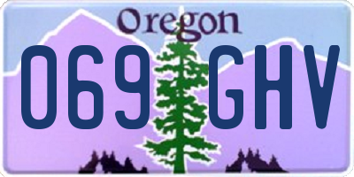 OR license plate 069GHV