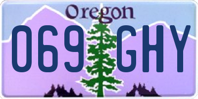 OR license plate 069GHY