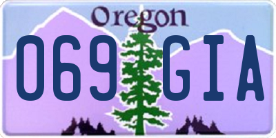 OR license plate 069GIA