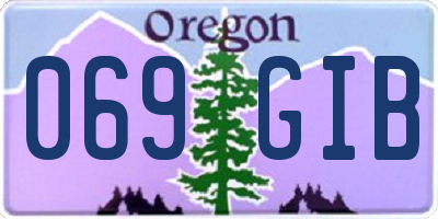 OR license plate 069GIB