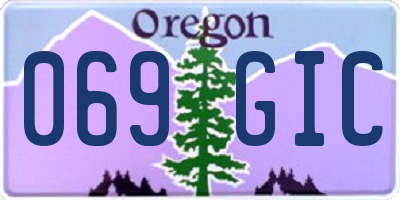 OR license plate 069GIC