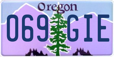 OR license plate 069GIE