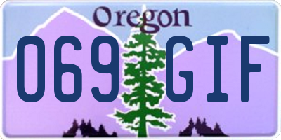 OR license plate 069GIF