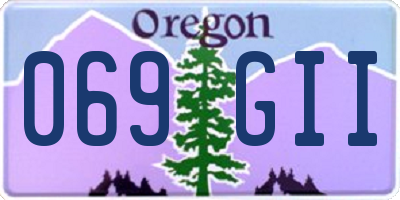 OR license plate 069GII