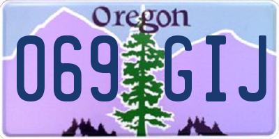 OR license plate 069GIJ