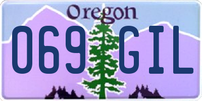 OR license plate 069GIL
