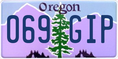 OR license plate 069GIP