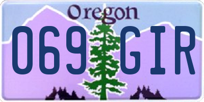 OR license plate 069GIR