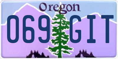 OR license plate 069GIT