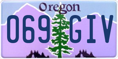 OR license plate 069GIV