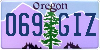 OR license plate 069GIZ